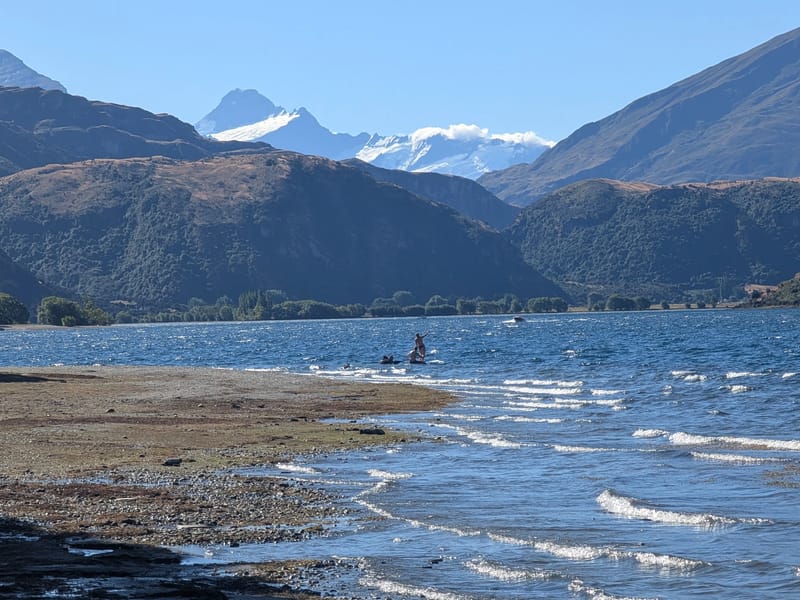 Our campground at Glendhu Bay