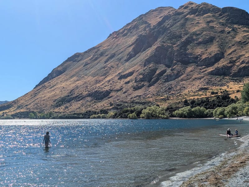 Quick swim in Glendhu Bay