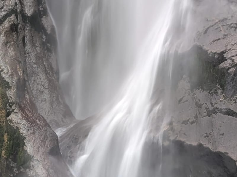 Getting a glacial facial at Stirling Falls