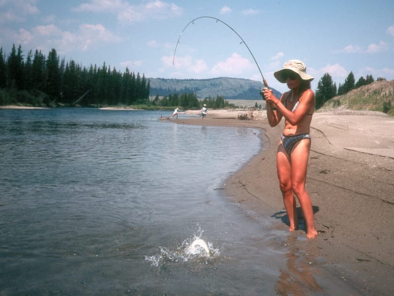 Lolo hauling in a big one