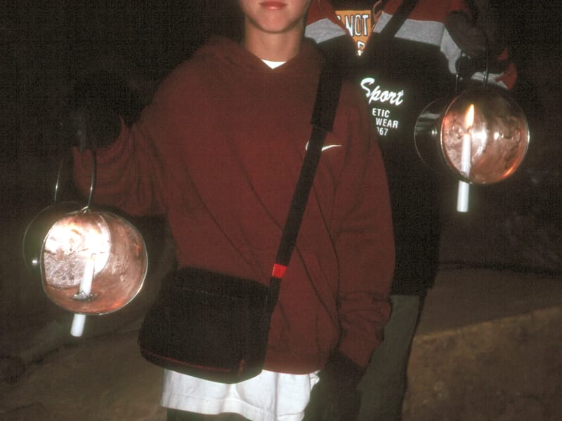 Boy's on Candlelight Cave Tour