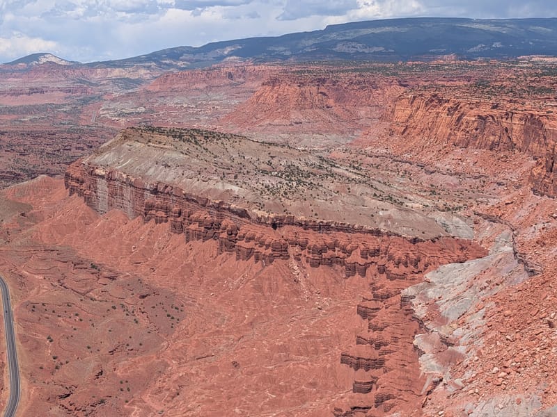 View of the Waterpocket Fold from atop the Knobs