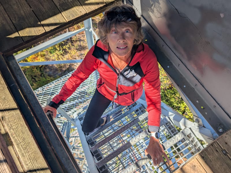 Climbing the Mt. Olga fire tower