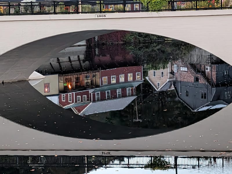 Reflection under the Iron Bridge
