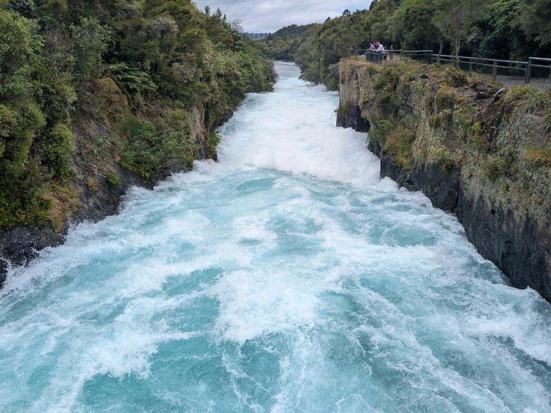 Looking down from the bridge