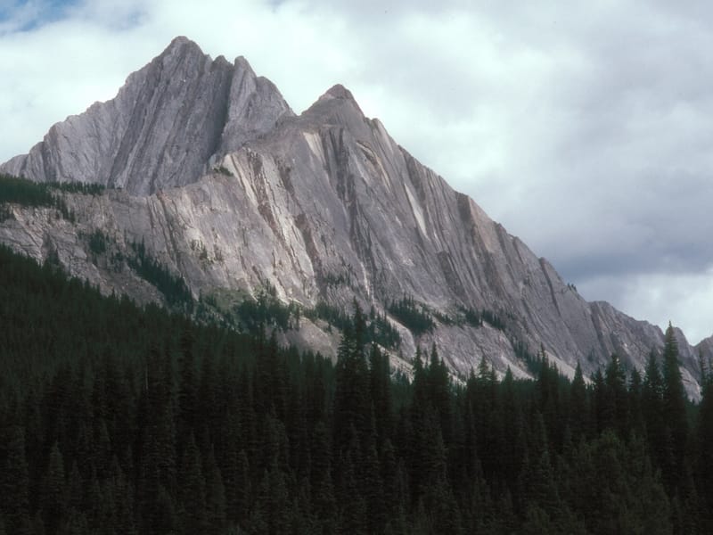 View from Inkpots at end of Johnston Canyon Trail