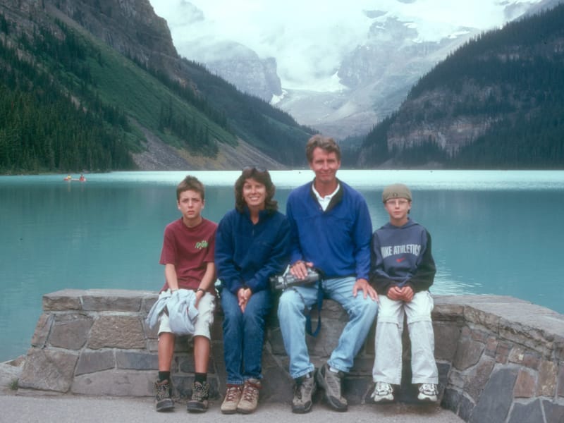 Gaidus Family by Lake Louise
