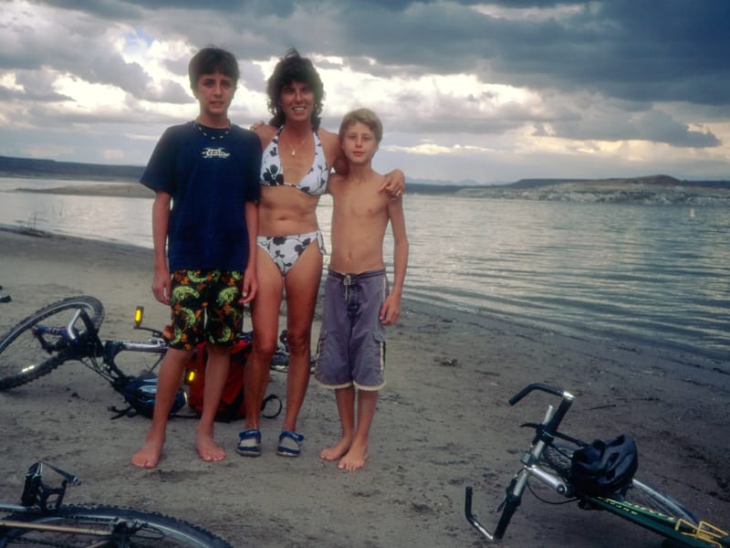 Lolo and Boys post mud bike ride