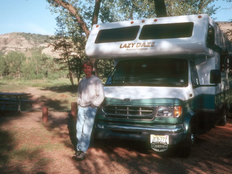 7:00 AM, waiting for the "Coyote Raft Shuttle"
