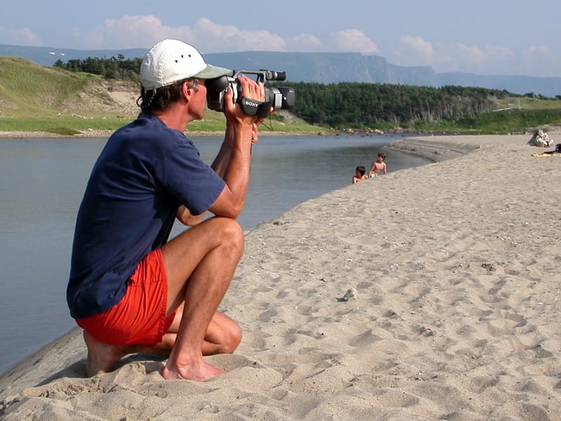 Herb videotaping at Broom Point