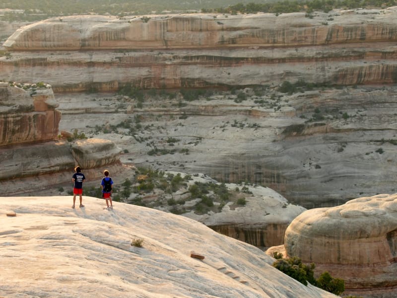 Boys on Sipapu Bridge Hike