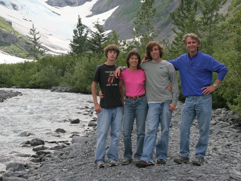 Family on Byron Glacier Trail