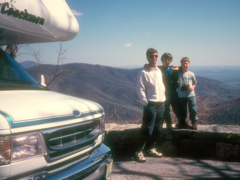 Herb and Boys with Rental RV