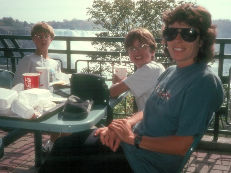 Lolo and boys dining