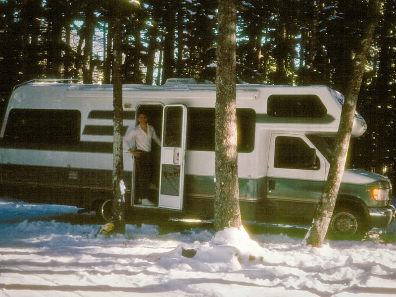 Herb with Lazy Daze in Maine winter