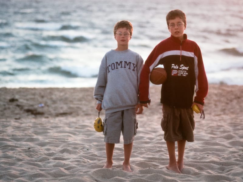 Boys on beach at ladies week
