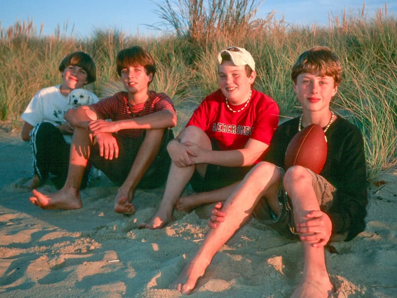 Gaidus & Bleakley boys on beach