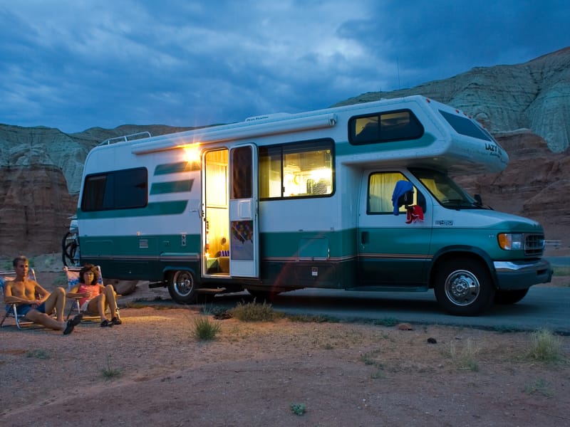 Parents with Lazy Daze in Campground - AJG