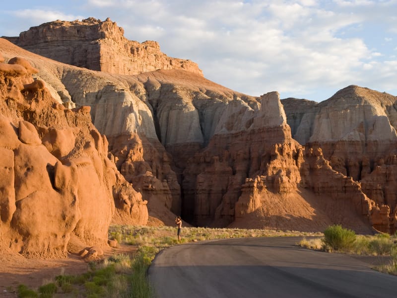Goblin Valley Campground at sunrise