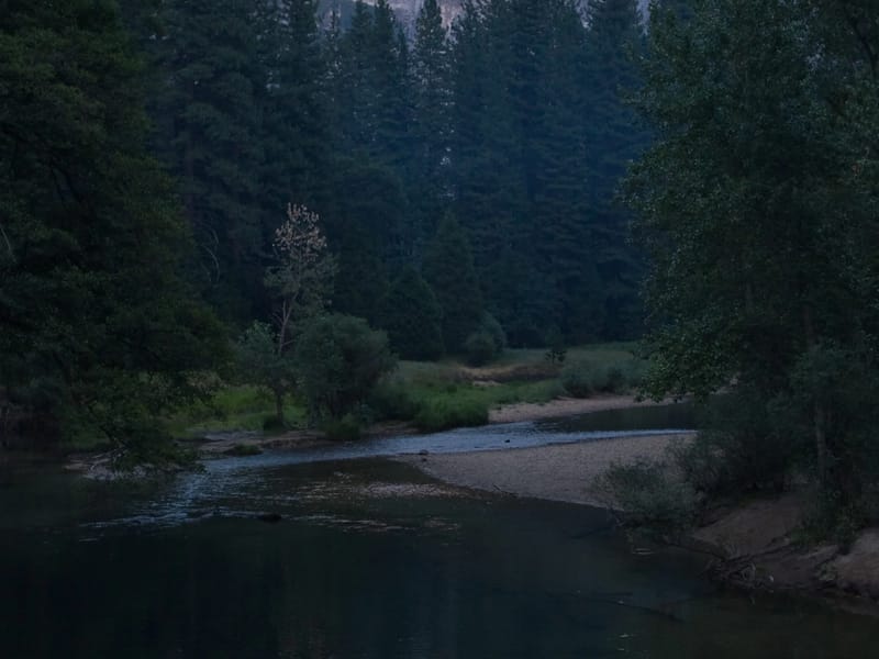 Half Dome alpenglow reflection