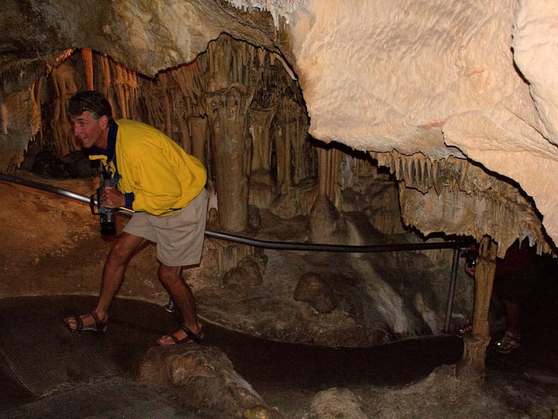 Dad on Lehman Cave tour - AJG