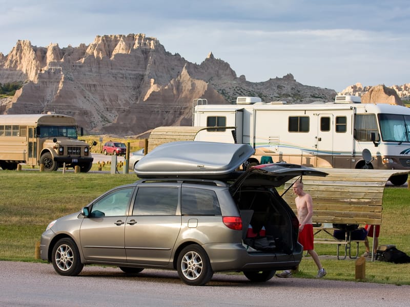 Van Parked By Campsite