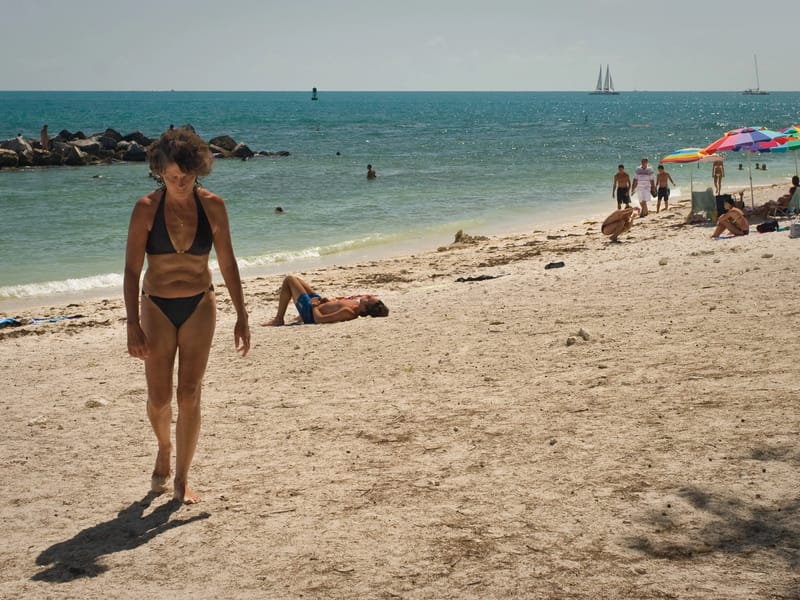 Lolo and Andrew at Zachary Taylor State Park beach