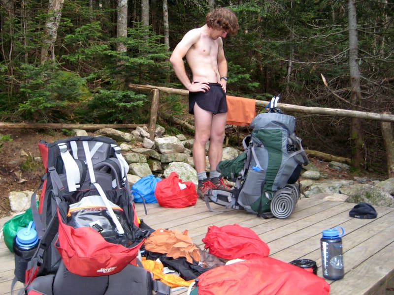 Setting up camp at Liberty Springs