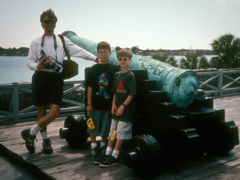 Mom and Dad biking round the Isle - AJG
