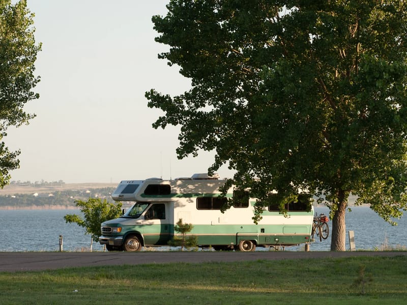 Lake McConaughy camping on bluff