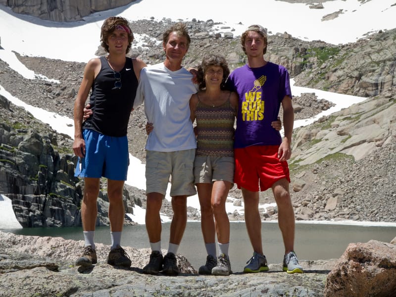 Family closeup at Chasm Lake