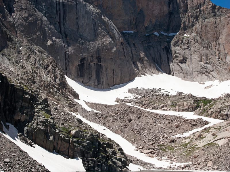 Andrew contemplating Longs Peak