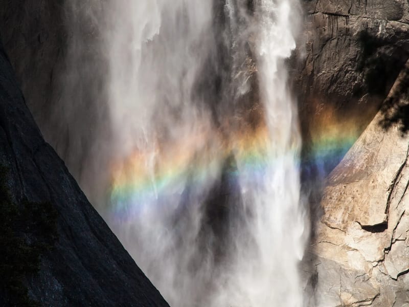 Rainbow at Base of Yosemite Falls