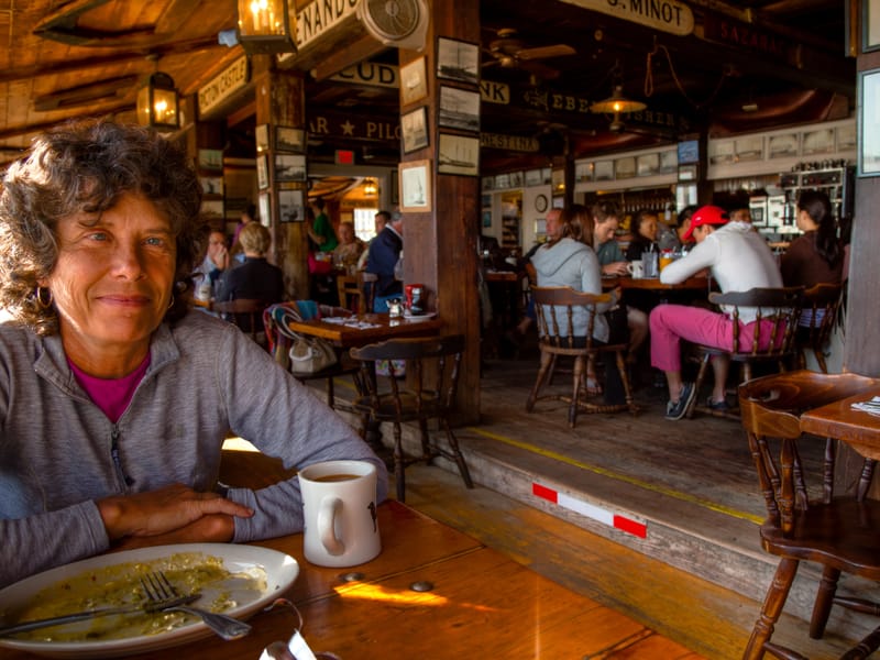 Lolo post breakfast at the Black Dog Tavern