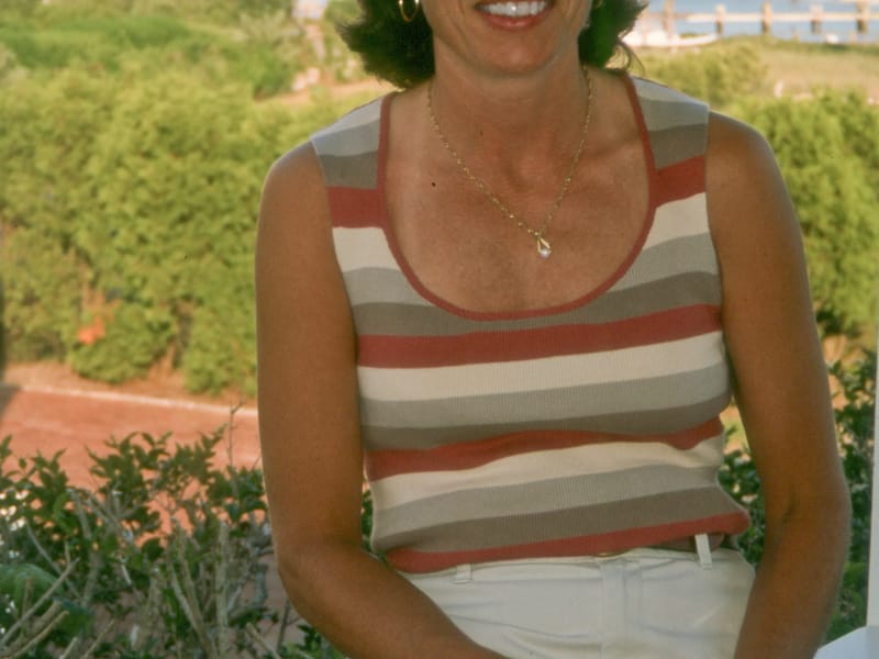 Lolo on Porch of Edgartown Rental House