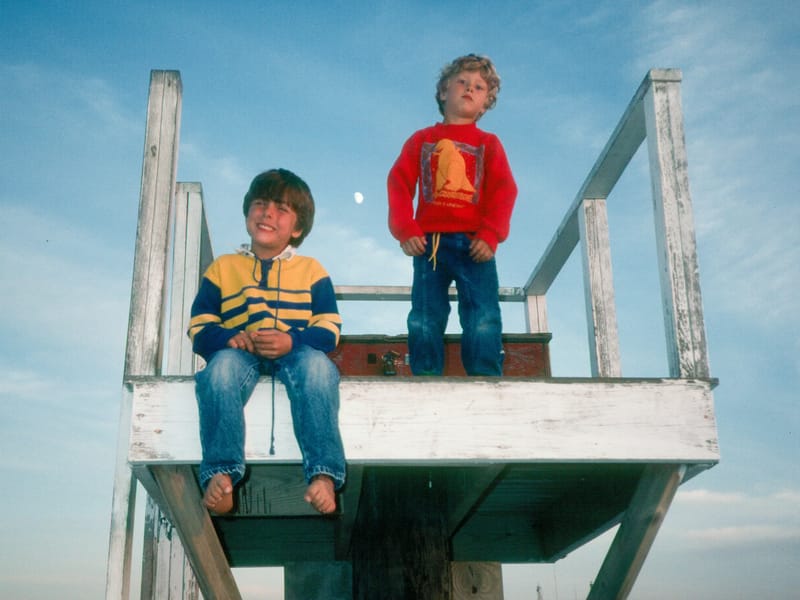 Boys on Lifeguard Tower