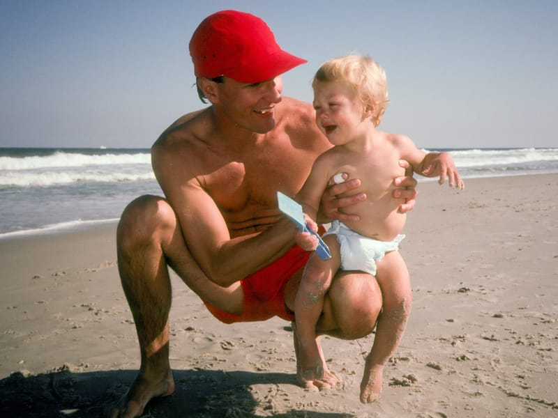 Herb Entertaining Tommy at East Beach