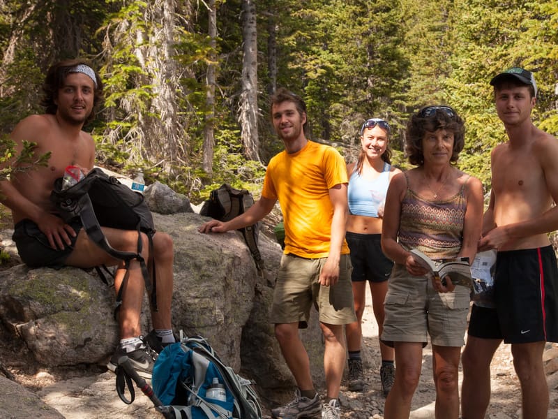 Rest Break on Hike to Lake Helene