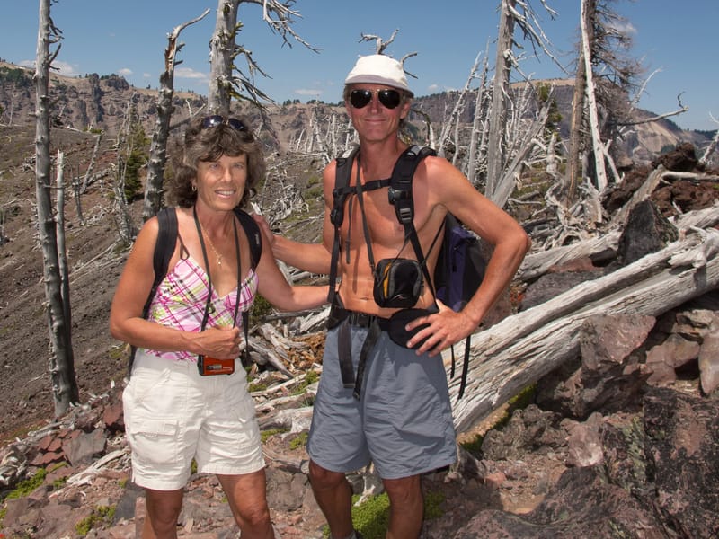 Lolo and Herb at Summit of Wizard Island