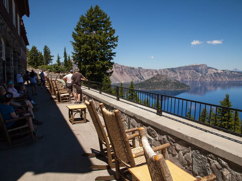 View from Crater Lake Inn Porch