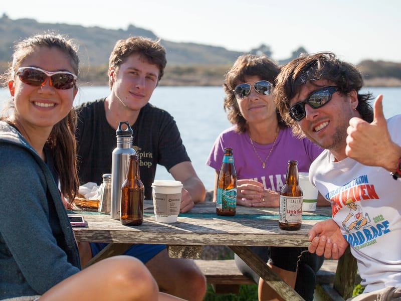 Post Hike Beers at Cafe Aquatica