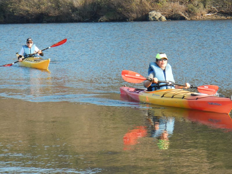 Hilda and Paul on a Test Paddle