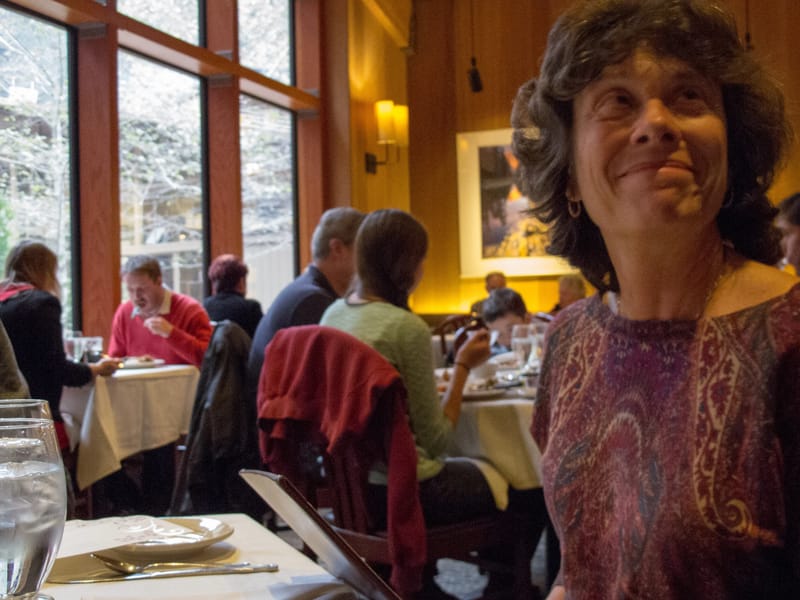 Lolo Glowing during the Mountain Room Thanksgiving Dinner