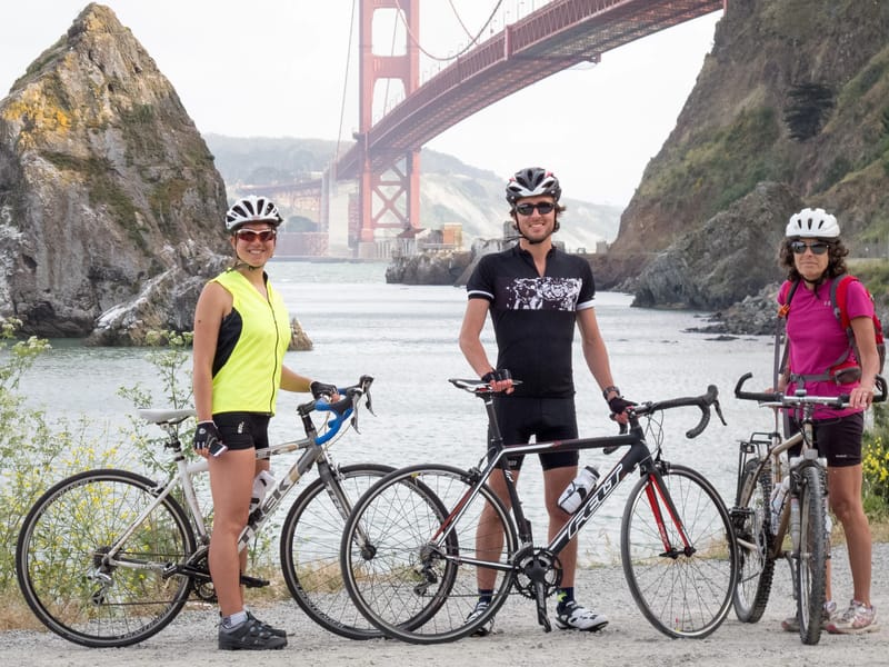 Tiburon Bikers before final climb to finish