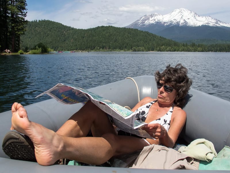Lolo Navigating the Perimeter of the Lake