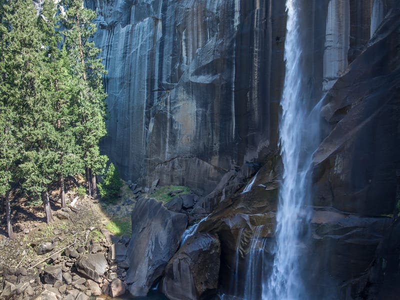 Vernal Falls with Rainbow at Base