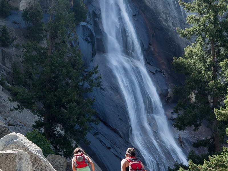 Nevada Falls with Hikers