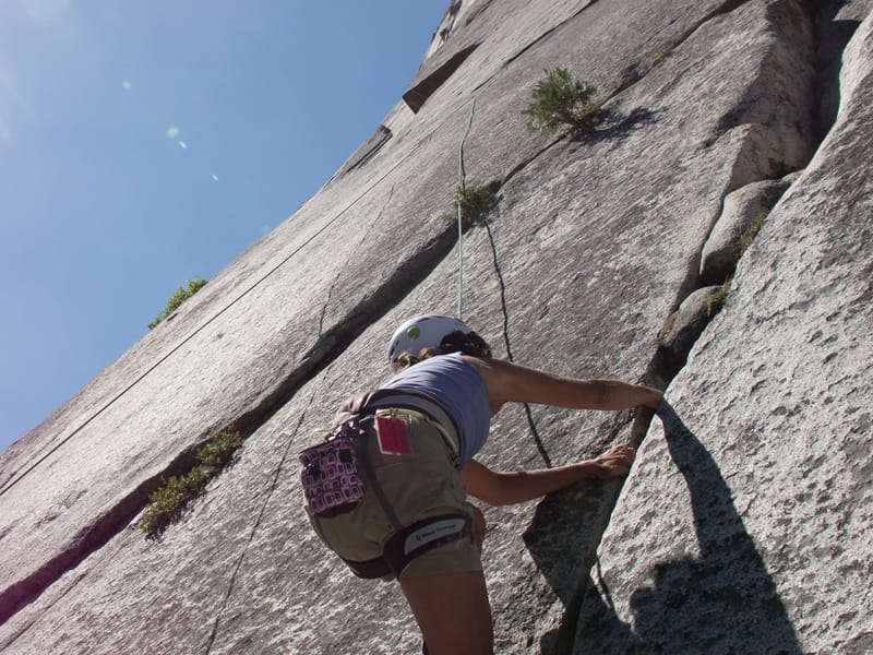 Lolo Climbing at Glacier Point Apron