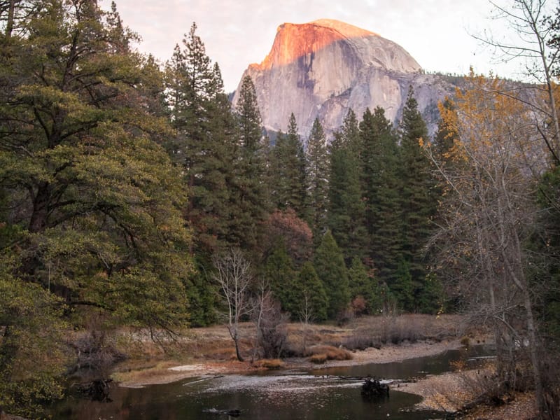 Alpinglow on Half Dome