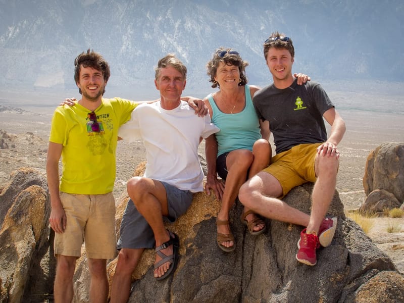 Family in Alabama Hills